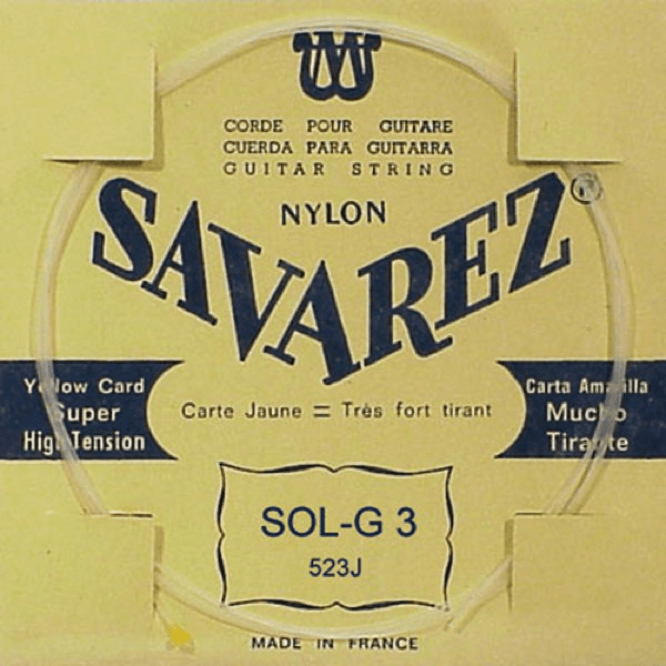 Savarez 523J SOL-3 Carte Jaune Tirant Tres Fort (Unité)