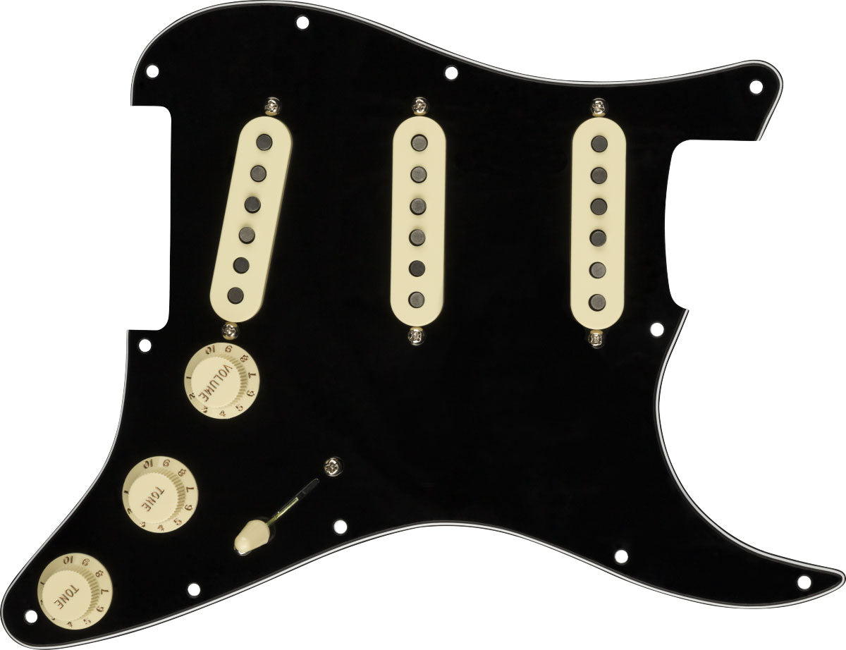 Pre-wired Strat Custom Shop Texas Special SSS Black 11 Hole Pg