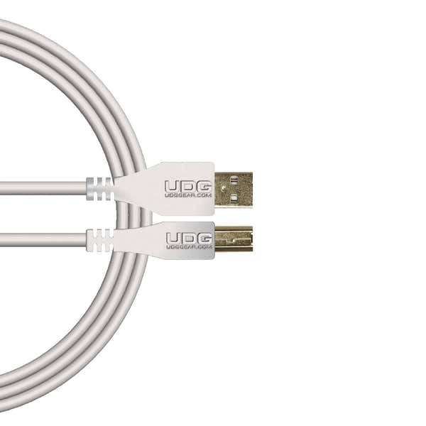 UDG U 95002 WH - Câble USB 2.0 A-B Blanc Droit 2m