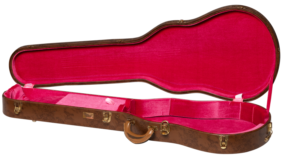 Étui Les Paul Lifton Historic "5-latch" Brown/Pink Aged