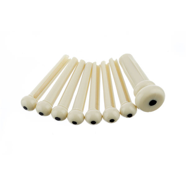 Fender Bridge Pin Set Ivory With Black Dot (7)