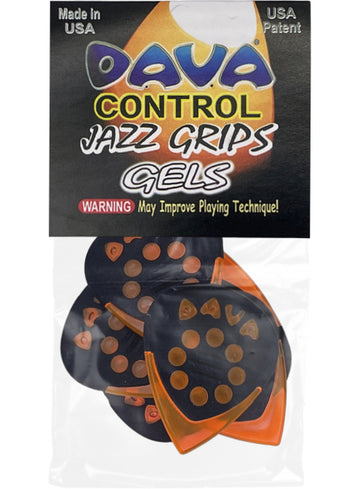 Médiators Jazz Grips Gel Sachet De 6 Pieces.