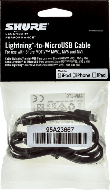 Câble Micro USB - Lightning 1 M