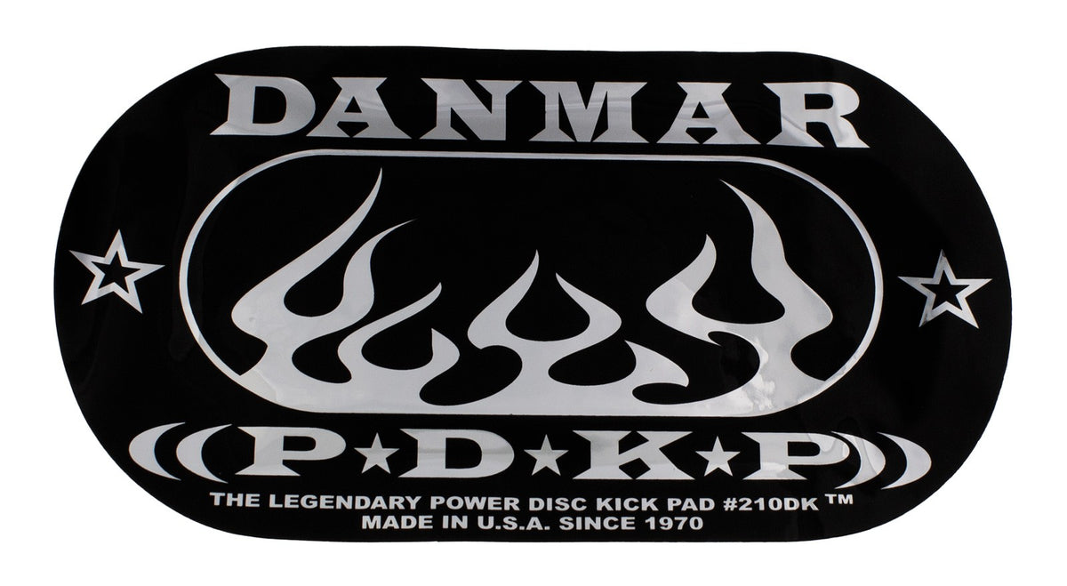 Danmar 210DKF - Pad Autocollant Grosse Caisse Double Pédale - Flamme
