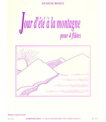 Bozza Eugene - Jour D'ete A La Montagne - Pour 4 Flutes