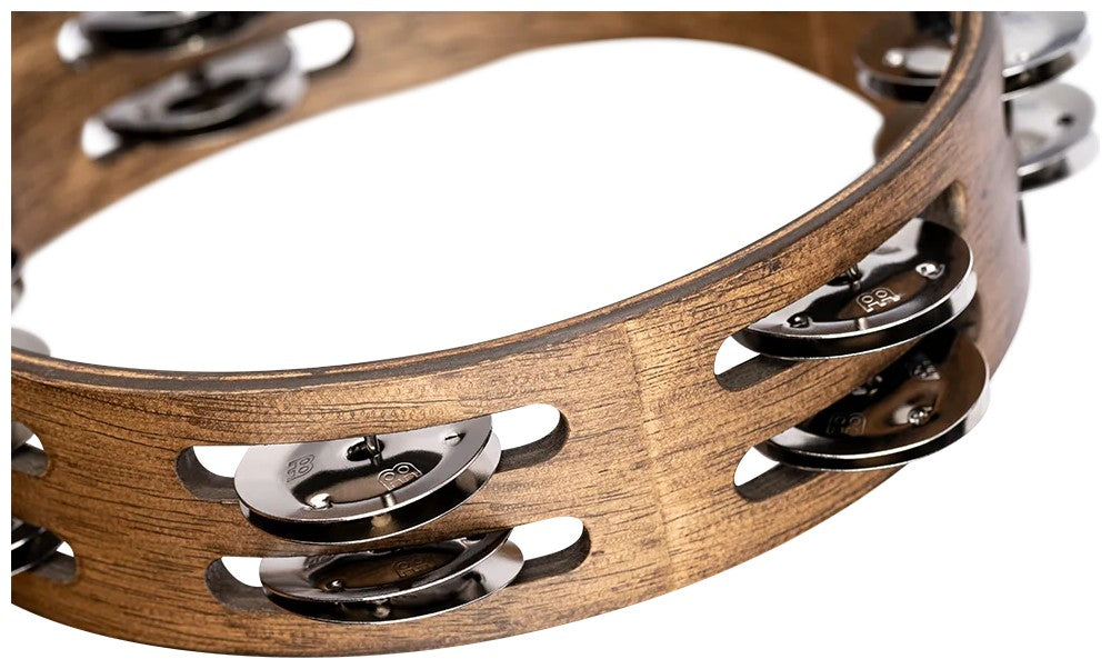 Tambourin Bois 8 Brun Cymb Laiton
