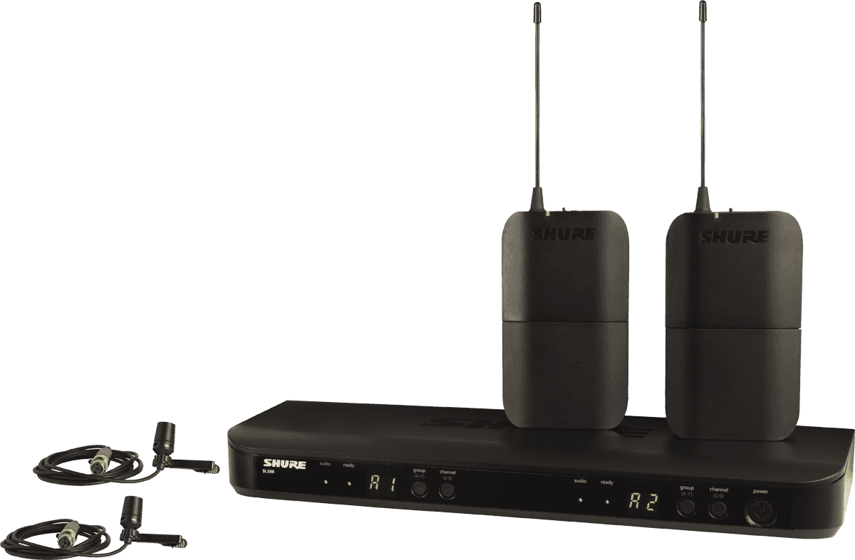 Shure BLX188E-cvl-M17 - Systeme HF Double Cravate