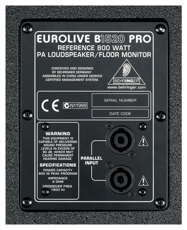 Eurolive B1520 Pro 15" 300W RMS / 8 Ohms