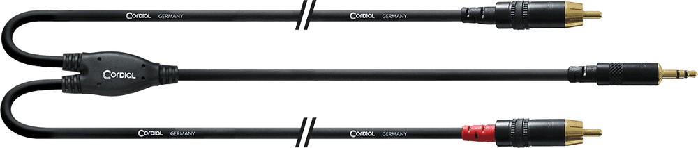 Cordial Cable Y Bretelle Minijack/2 RCA Longs 6 M