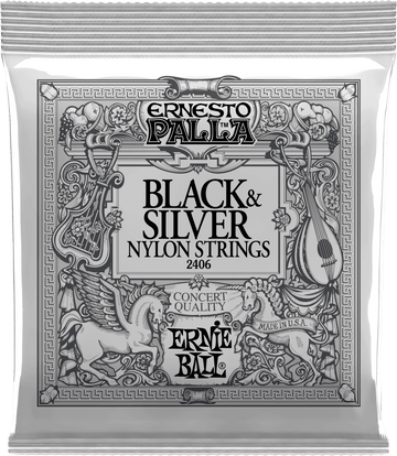 2406 Black & Silver Nylon Strings 28-42