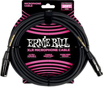 Cbles Microphone Classic XLR Mâle/XLR Fem 6M Noir