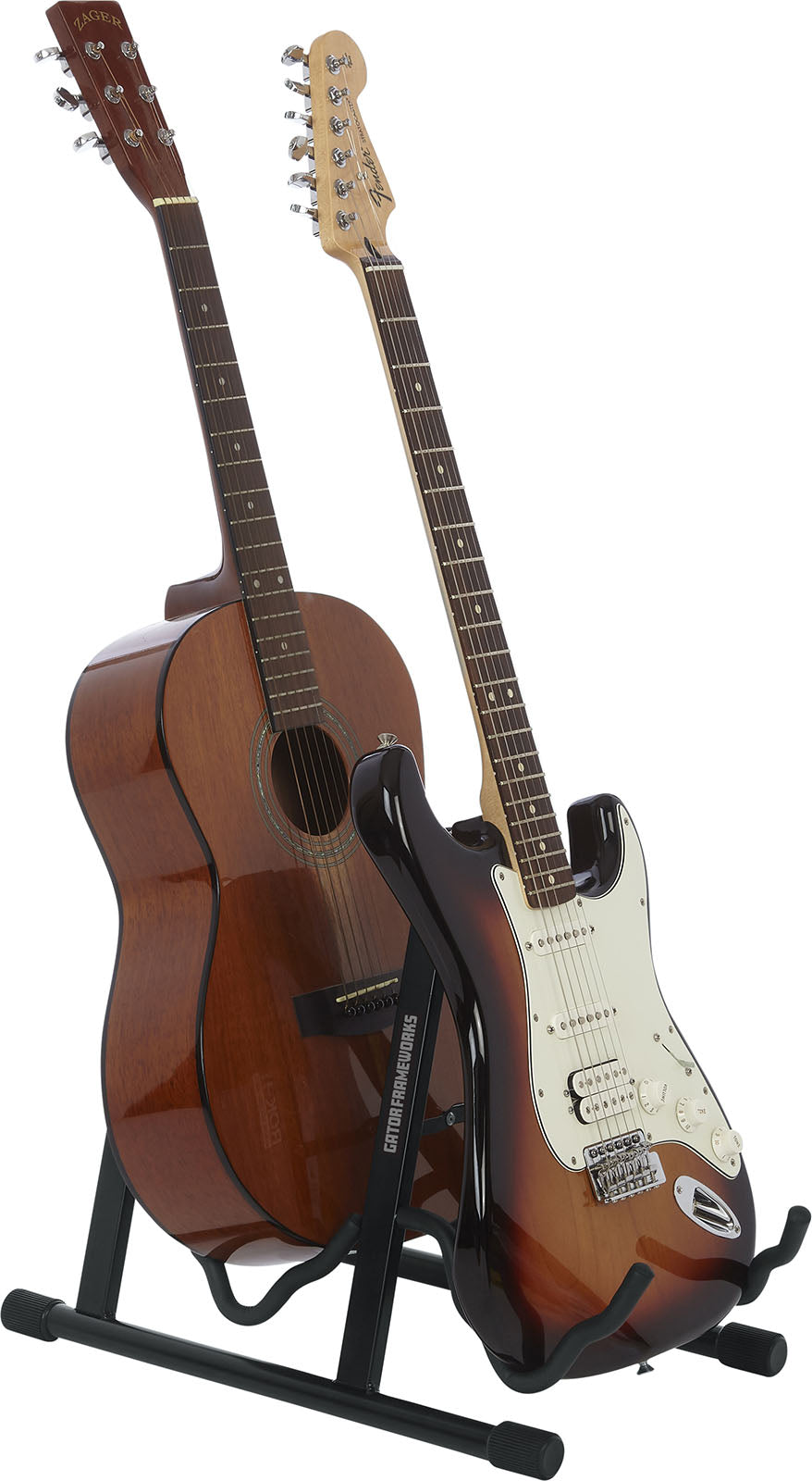 Stand Double En A Guitare Acoustique Et Électrique