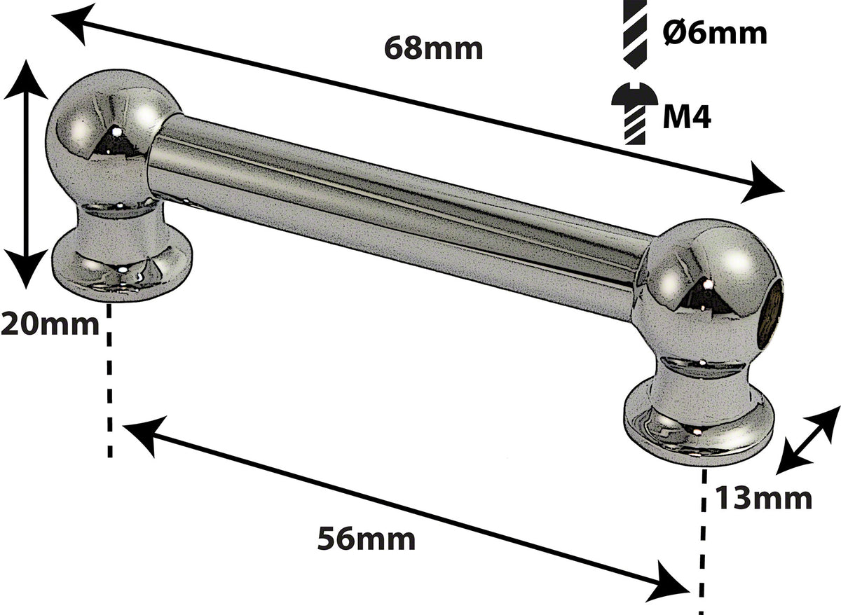 TL1D56-ST Coquille Tube 56mm Satin Double Tirant (X1)