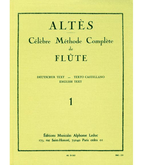 Leduc Altes - Methode De Flute Traversiere Vol. 1 (parties 1 et 2)