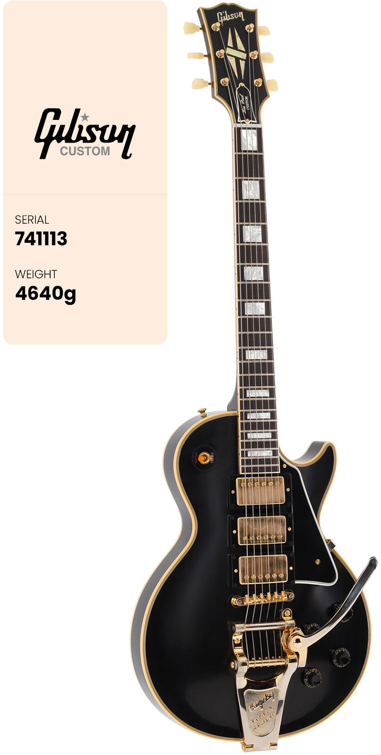 Gibson Custom Les Paul Custom 1957 Reissue 3-Pickup Bigsby VOS Ebony CSHR #741113