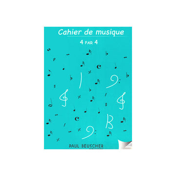 Cahier De Musique 16 Portées + Reliure Spirale