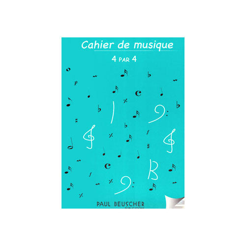 Paul Beuscher Publications Cahier De Musique 16 Portées + Reliure Spirale
