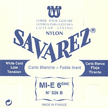 Savarez 526B MI-6 Carte Blanche Tirant Faible (Unité)