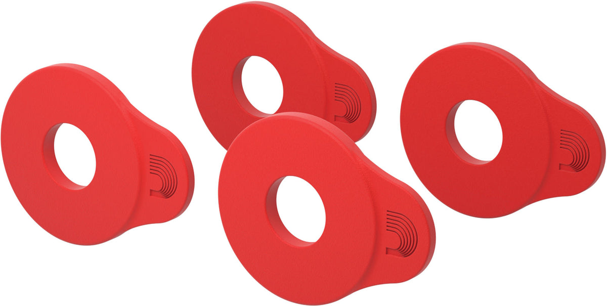 D'ADDARIO Flex Lock Strap Block 4-Pk Red