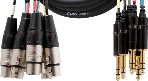 Multipaire 8 XLR Femelle/8 Jack Stéréo 3 M