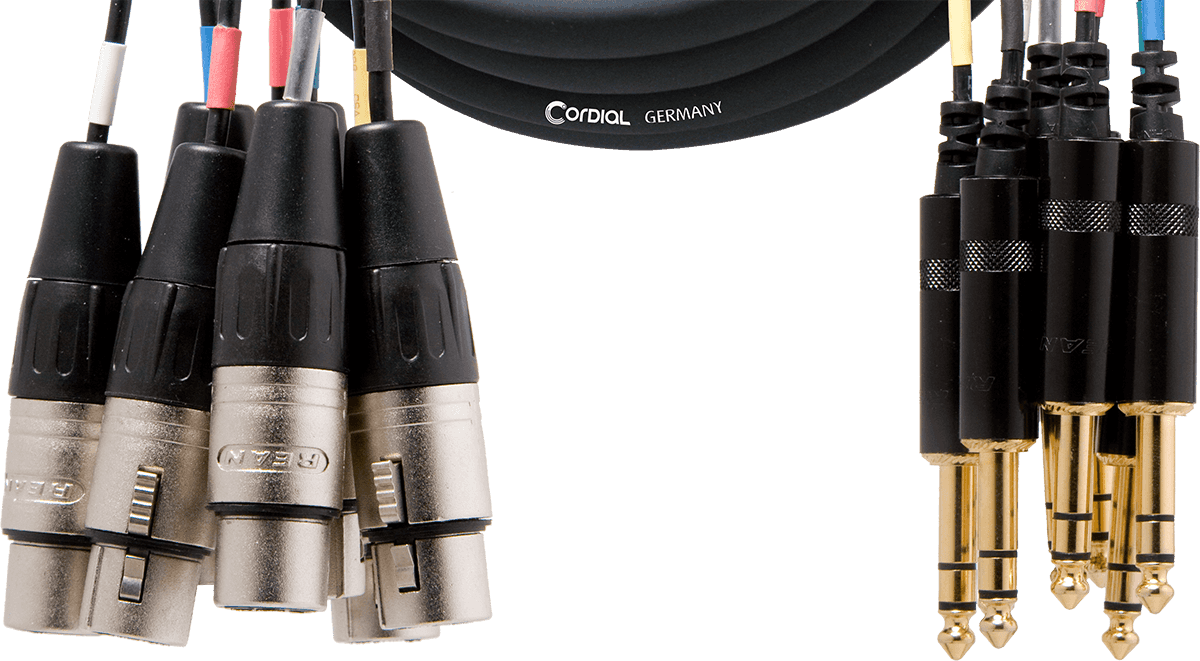 Multipaire 8 XLR Femelle/8 Jack Stéréo 3 M