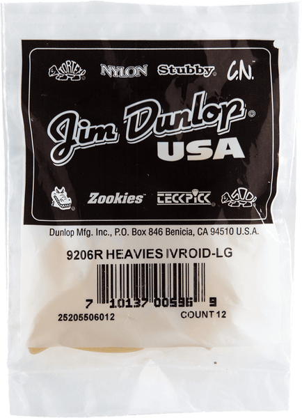 Dunlop 12 x Pouces Ivoire Larges