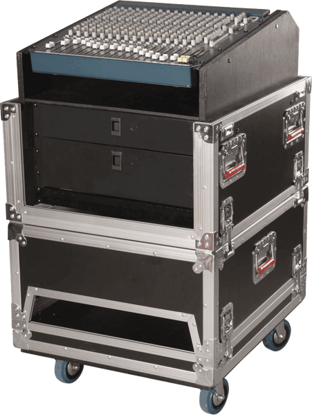Bois G-tour Pour Console de Mixage 14 U avec Rack 6 U Intgr