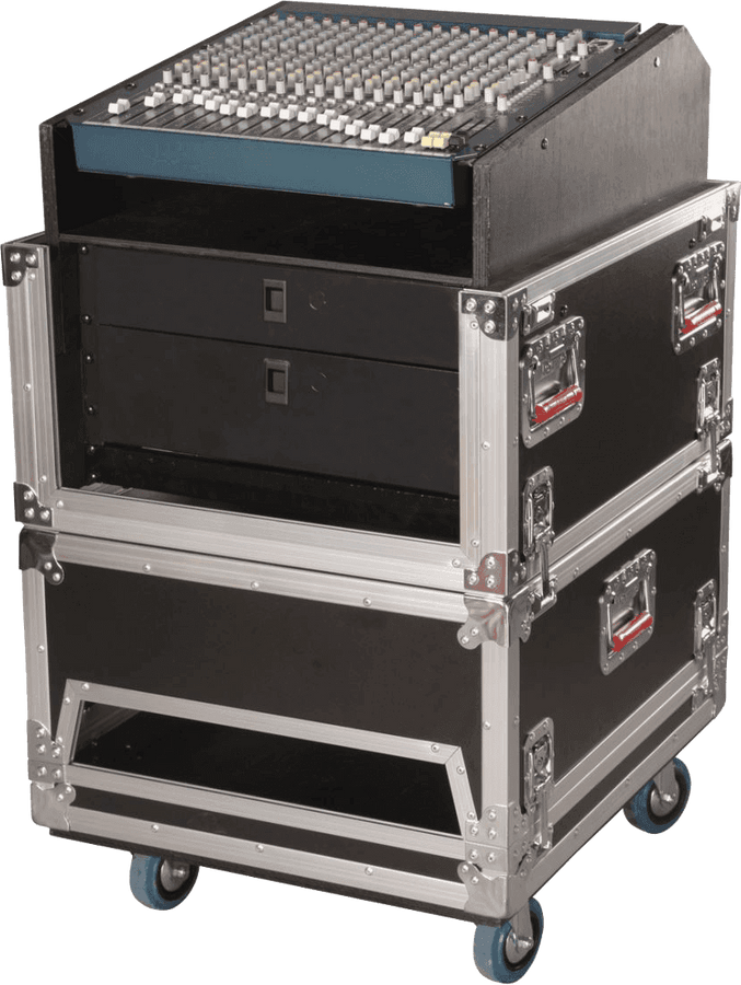 Bois G-tour Pour Console de Mixage 14 U avec Rack 6 U Intgr
