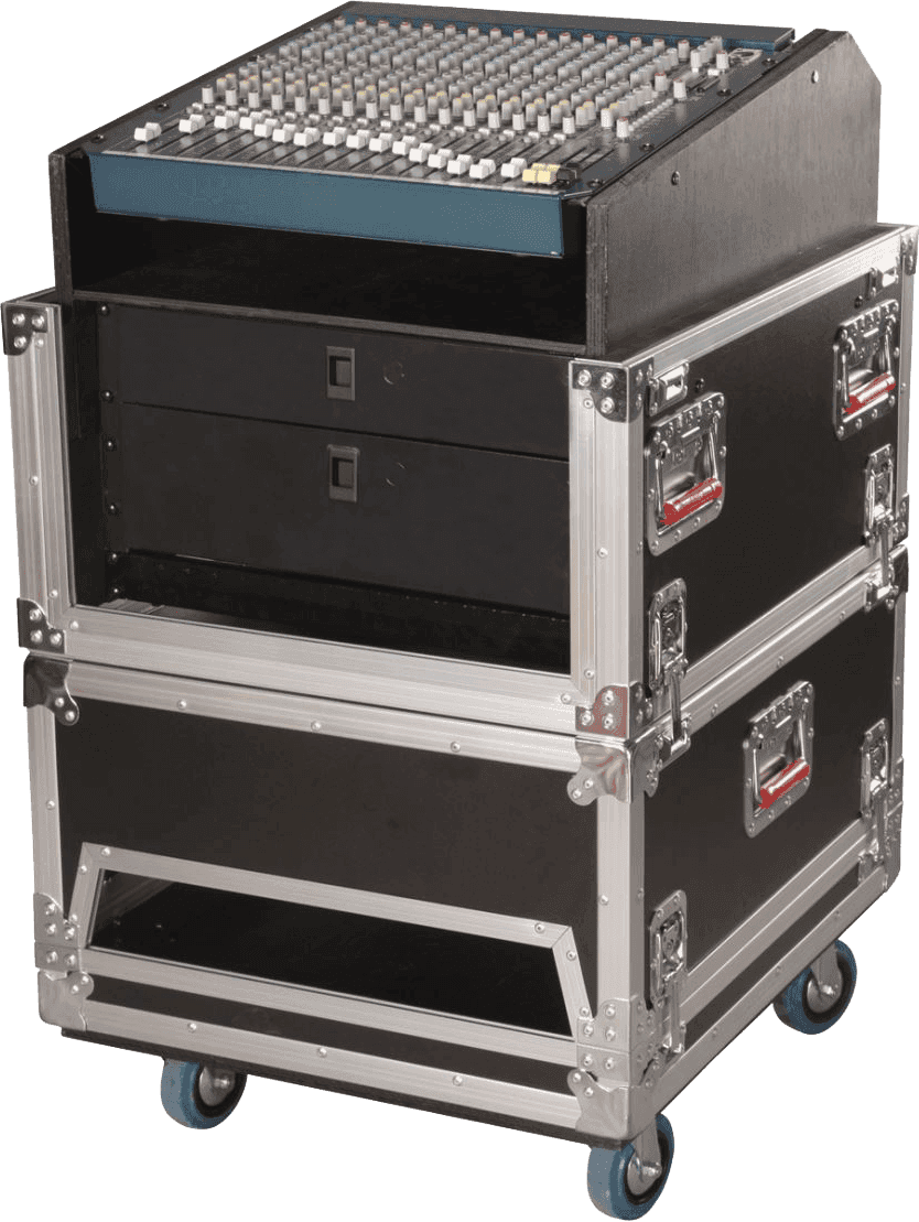 Bois G-tour Pour Console de Mixage 14 U avec Rack 6 U Intgr
