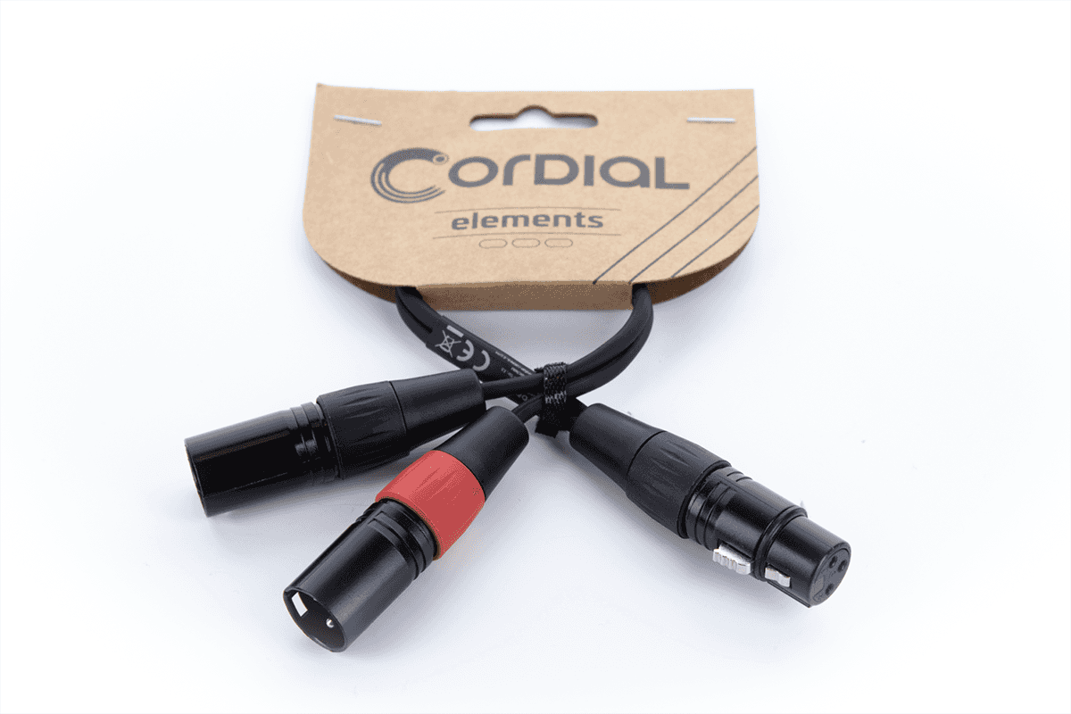 Câble Y Bretelle XLR Femelle / 2 XLR Mâle 30 CM