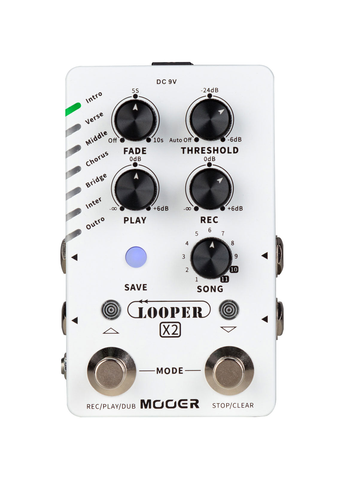 Mooer Stereo Looper X2 Blanc