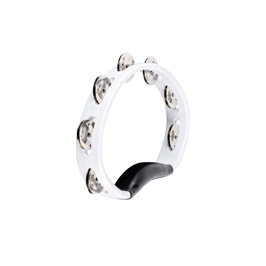 HTWH - Tambourin Abs Demi Lune 1 Rangée de Cymbalette Blanc