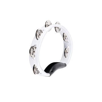 HTWH - Tambourin Abs Demi Lune 1 Rangée de Cymbalette Blanc