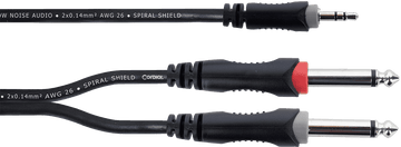 Câble Y Bretelle Mini-jack Stéréo / 2 Jacks Mono 1,5 M