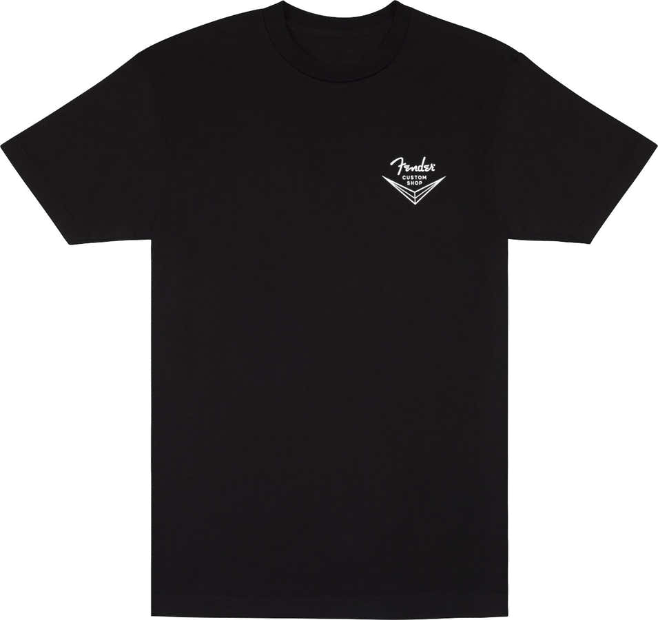 "S" T-Shirt Logo Fender Custom Shop Noir