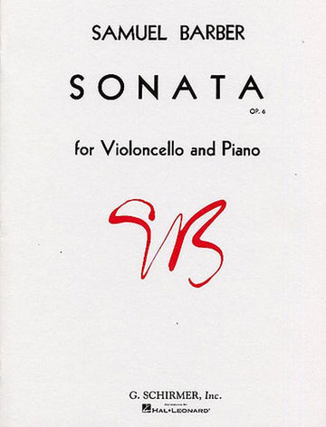 BARBER S. - SONATA OP. 6 - VIOLONCELLE ET PIANO