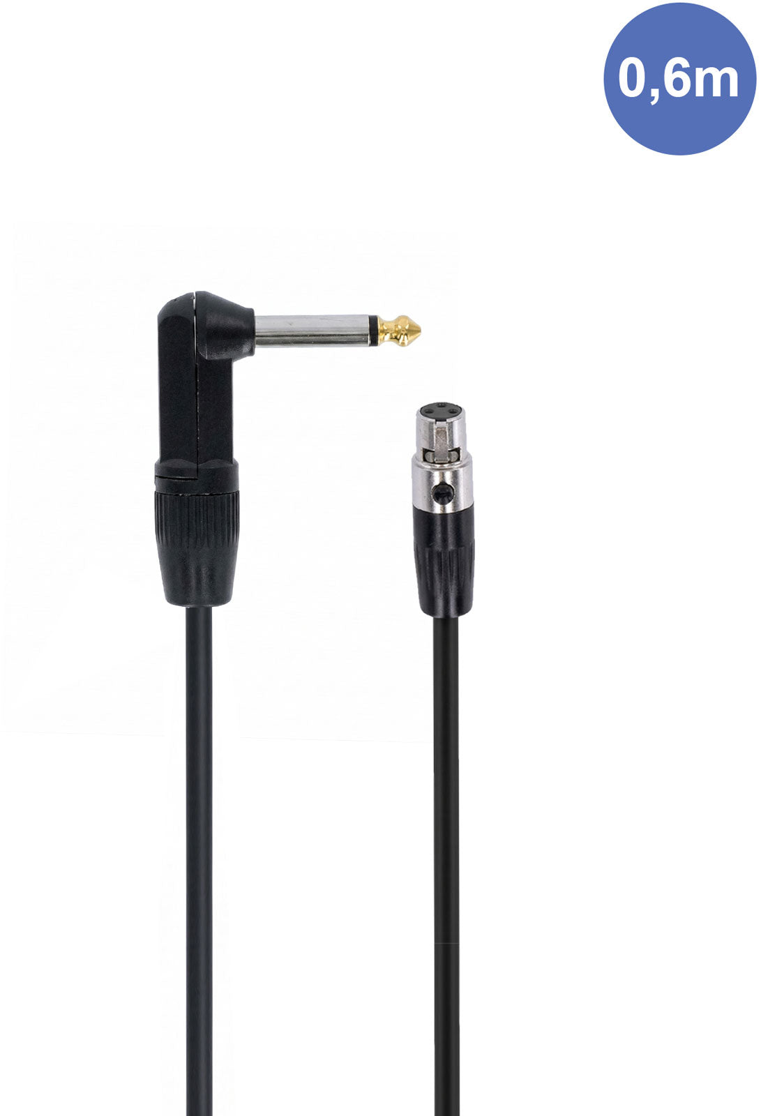 AUDIOCAB 454 Jack coudé vers Mini XLR 3 broches (AKG) 6cm