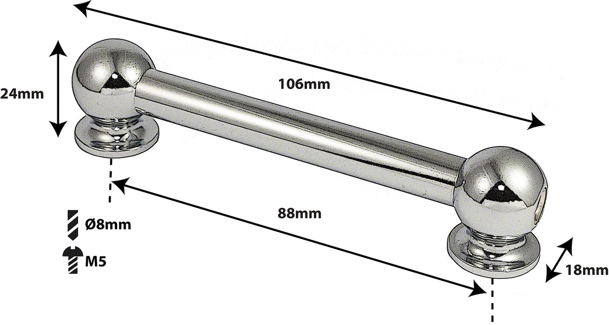 TL10D88 Coquille Tube 88mm Double Tirant (X1)