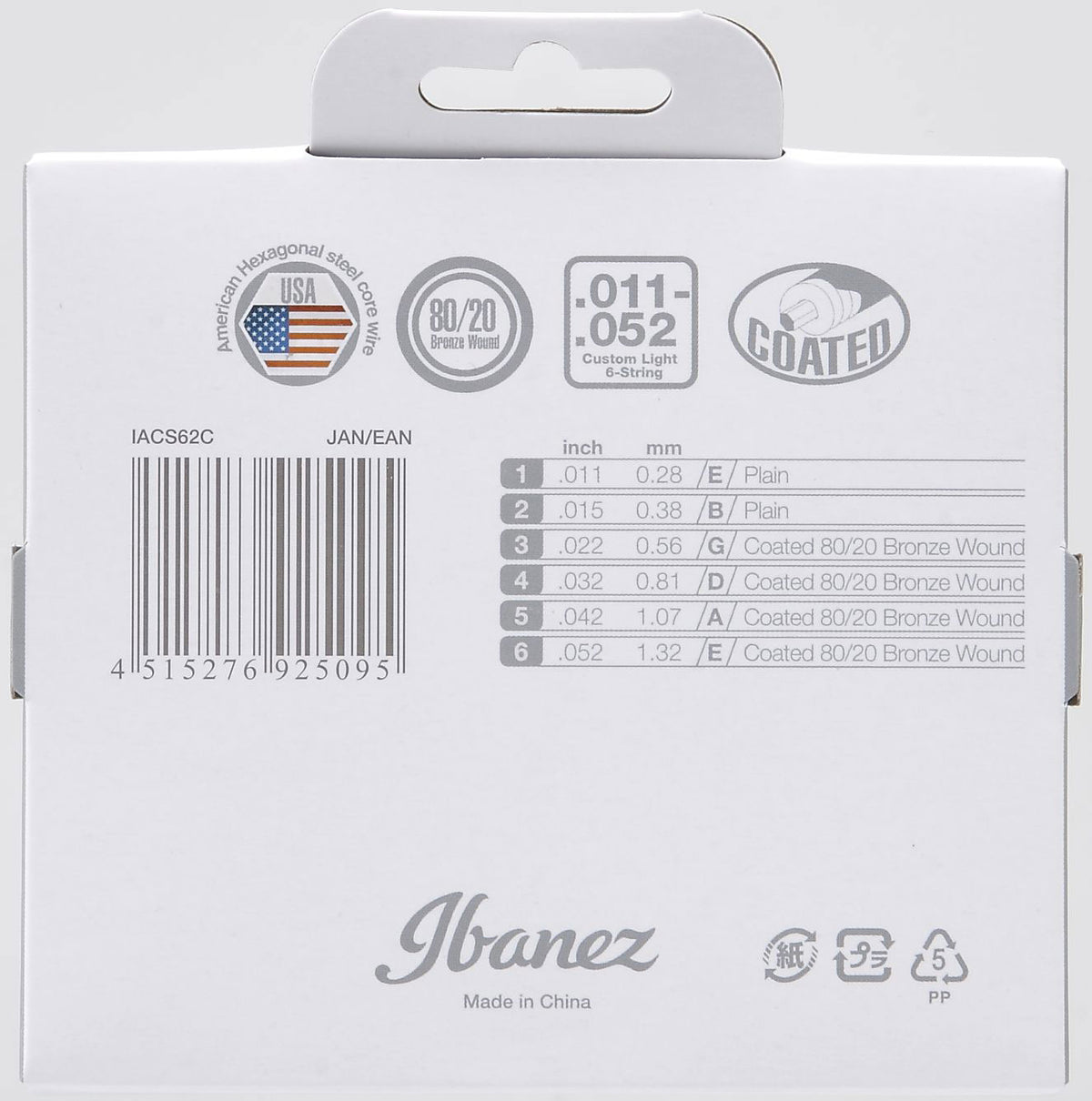 IACS62c 80/20 Bronze Wound Custom Light 11-52