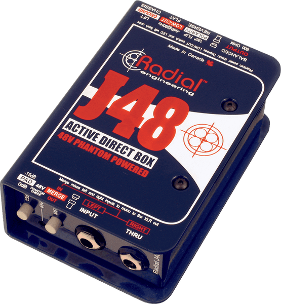 Radial J48 Di Active + Alim. Phantom 48V