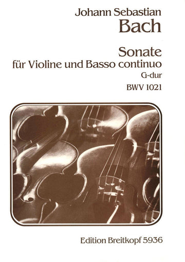 Johann Sebastian - Sonate G-Dur Bwv 1021 - Violin Basso Continuo