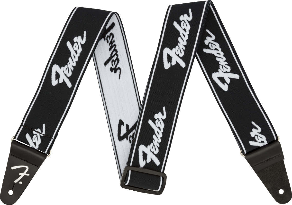 Weighless 2" Running Logo Strap Black/White