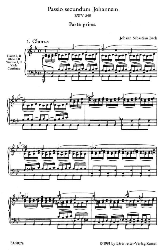 J.S. - Passion Selon Saint Jean Bwv 245 - Reduction Ch Piano