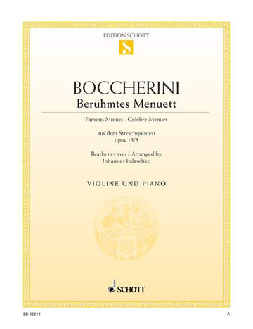 Boccherini - Célèbre Menuet La Majeur Op. 13/5 - Violon et Piano
