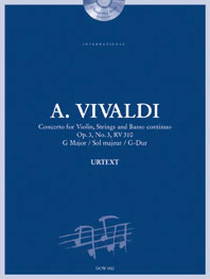 Vivaldi A. - Concerto Op. 3 N°3 Rv 310 In G-Major - Violon Cordes Bc