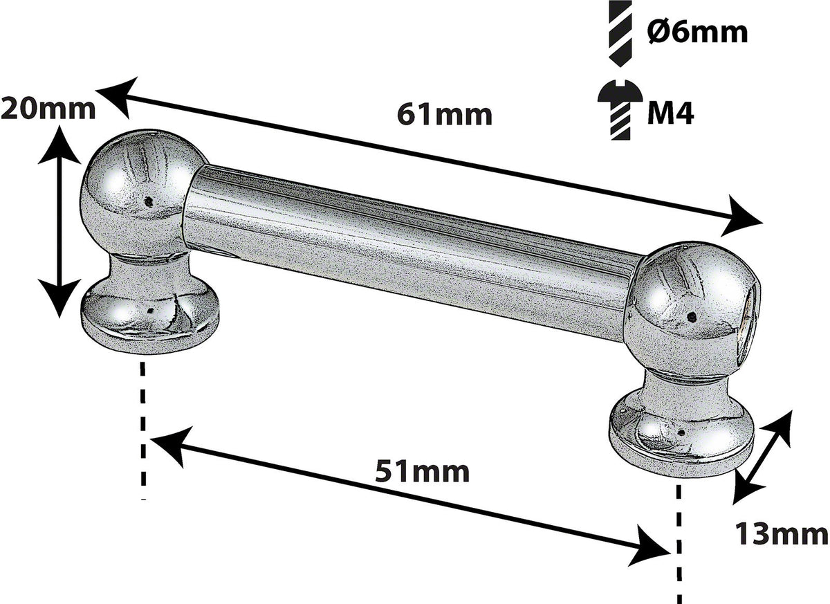 TL12D51 Coquille Tube 51mm Double Tirant (X1)