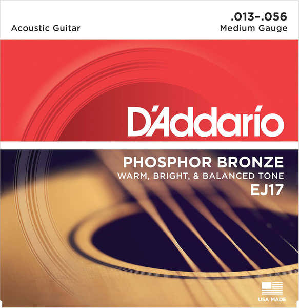 D'ADDARIO EJ17 Phosphor Bronze Medium 13-56