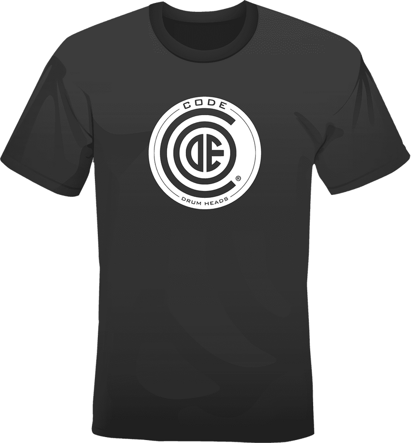 "L" Code Drum Head Tshirt Noir