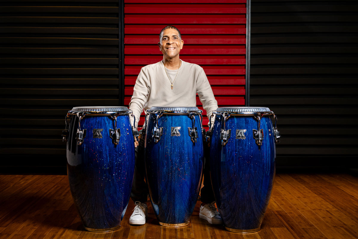 WKT1134BW - Artist Series William Kachiro Conga 11 3/4" - Blue Wave