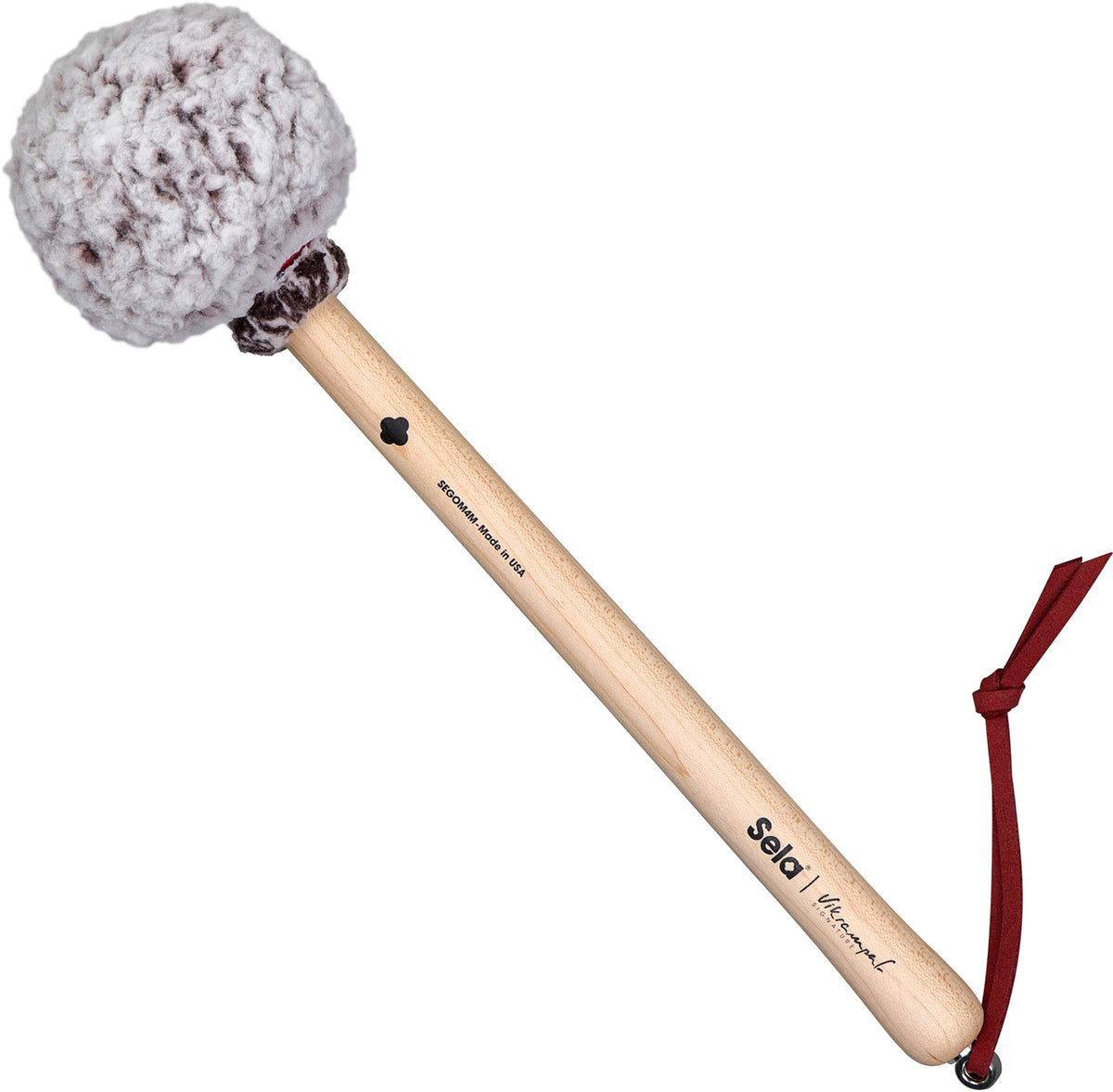 Sela Percussion Baguette de gong Vikrampal " Deep Resonance" - Médium, bordeaux givré